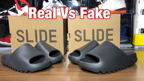 yeezys fake vs real|real vs false yeezy slides.